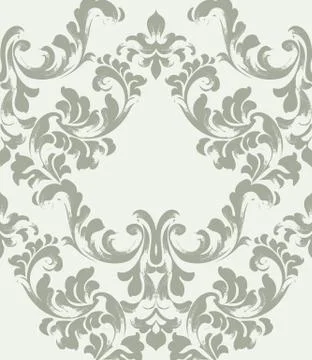 Baroque texture pattern Vector. Floral ornament decoration. Victorian engrave Illustrazione stock