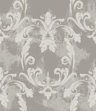 Baroque texture pattern Vector. Floral ornament decoration. Victorian engrave Illustrazione stock