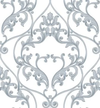 Baroque texture pattern Vector. Luxury wallpaper ornament decor. Textile, fab Illustrazione stock