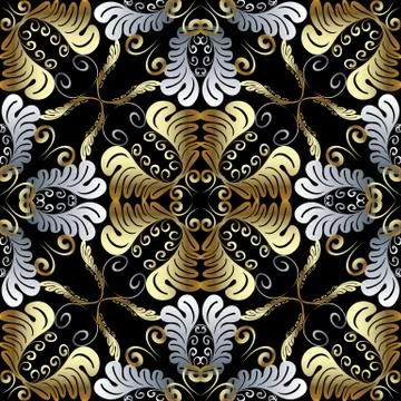 Baroque vector seamless pattern. イラスト素材
