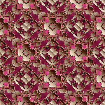 Baroque vector seamless pattern. Vintage luxury background. Ornamental patter 스톡 일러스트