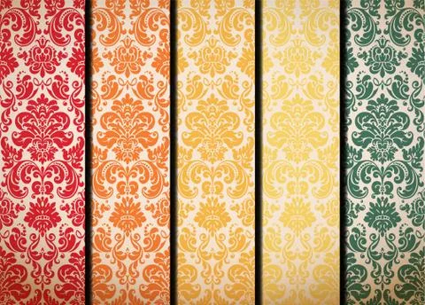 Baroque - Vertical banners Stock Illustration