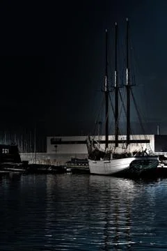 Barque in the dark Stock Photos