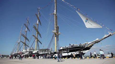 Barque "Kruzenshtern" Stock Footage 37859423