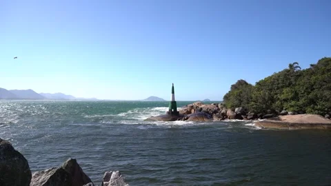 Barra da Lagoa Lighthouse in Florianópolis Stock Footage 289791435