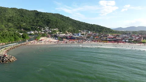 BARRA DO LAGOA, BEACH, CHANNEL, SAND, DAY, DRONE Stock Footage 239972146