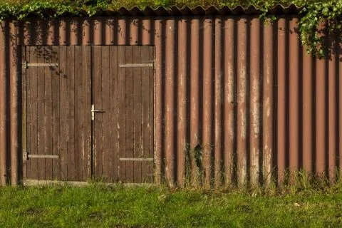 Barrack - double door on the left side Stock Photos