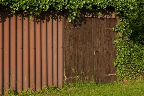 Barrack - double door on the right side Stock Photos
