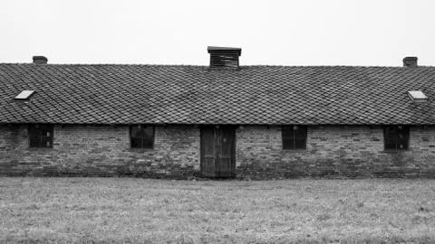 Barracks at Birkenau Stock Photos