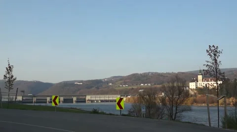 Barrage in Danube Stock Footage 50882659
