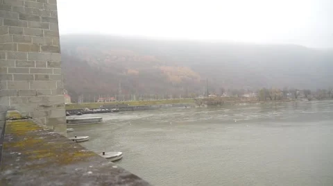 Barrage in Danube Stock Footage 50882671