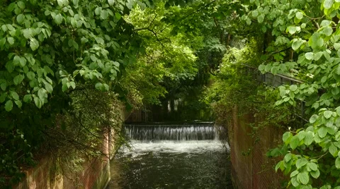 Barrage on the river Stock Footage 54406084