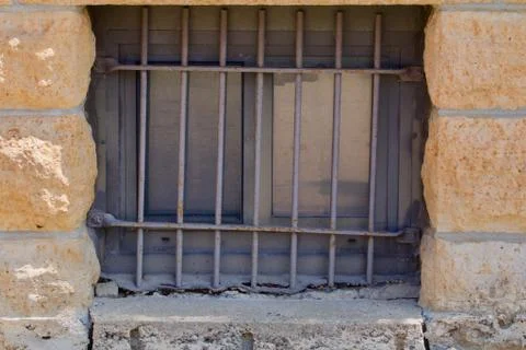 Barred LImestone Window Stock Photos