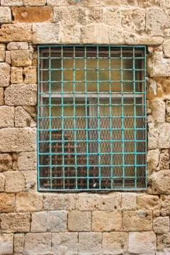 Barred window Stock Photos