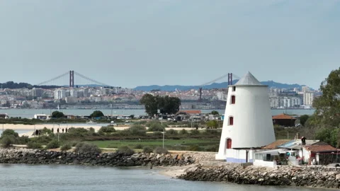 Barreiro Riverfront Aerial view Video stock 188517635
