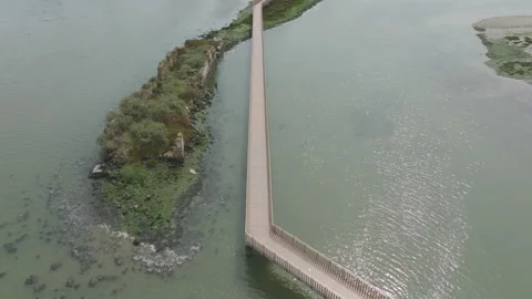 Barreiro windmill and riverfront Stock Footage 188517701