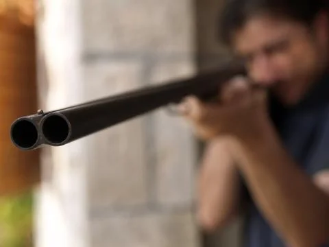 Barrel and aim Stock Photos