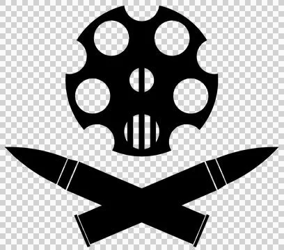Barrel and Bullets Black Stock Illustration