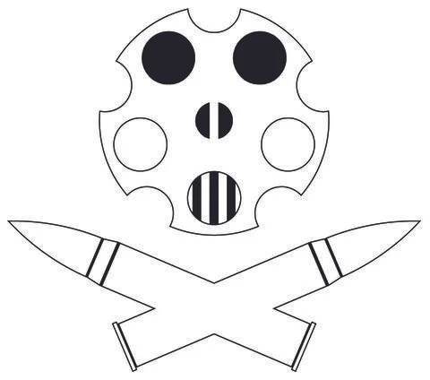 Barrel and Bullets Outline Stock Illustration
