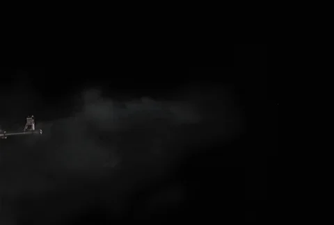 Barrel and muzzle flashes of AK-47 assault rifle being fired Stock Footage 86884329