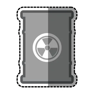 Barrel atomic isolated icon Stock Illustration
