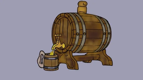Barrel of beer Stock Footage 171220176