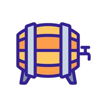 Barrel of beer icon vector. Isolated contour symbol illustration 库存插图
