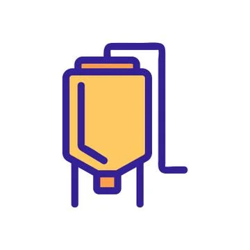 Barrel with beer icon vector. Isolated contour symbol illustration Stock Illustration