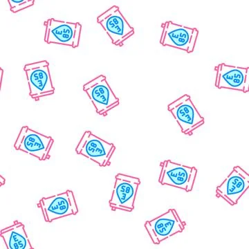 Barrel of bio fuel vector seamless pattern Stock Illustration