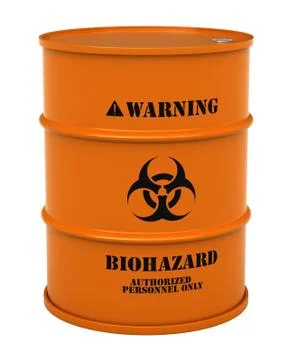 Barrel with biohazard substance Stock Illustration