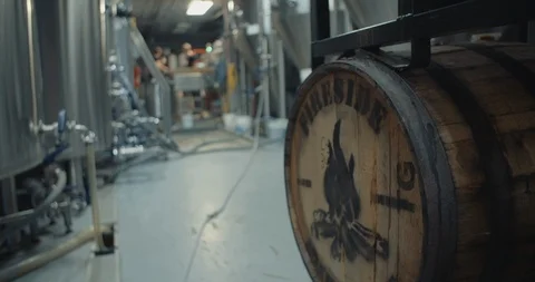 Barrel At A Brewery 스톡 동영상 105333121