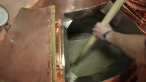 Barrel for brewing beer Video stock 80637376