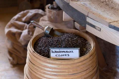 Barrel with cloves Stock Photos