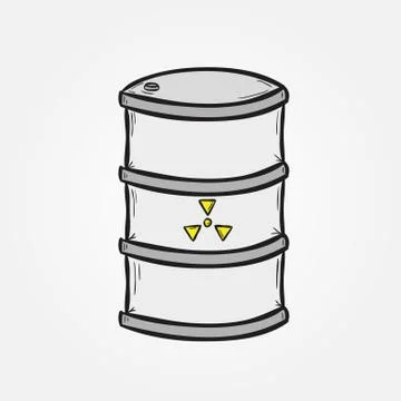 Barrel with dangerous fluid Stock Illustration