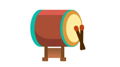 Barrel Drum Cartoon Stock Footage 335639868