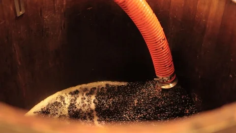 Barrel with grapes Stock Footage 97930587