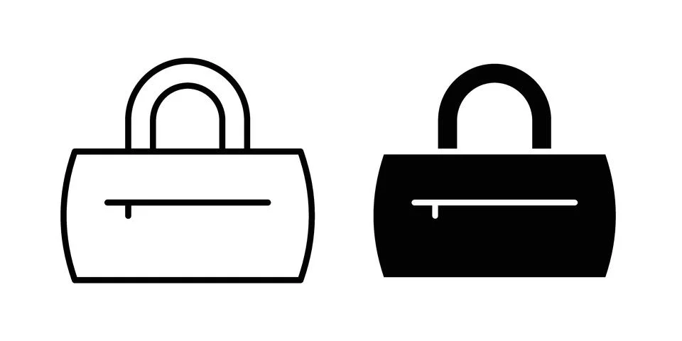 Barrel handbag icon vector design. EPS10 Stock Illustration