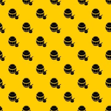 Barrel honey pattern vector Illustrazione stock