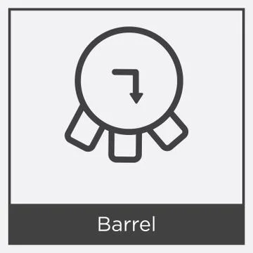 Barrel icon isolated on white background Free Stock Illustration