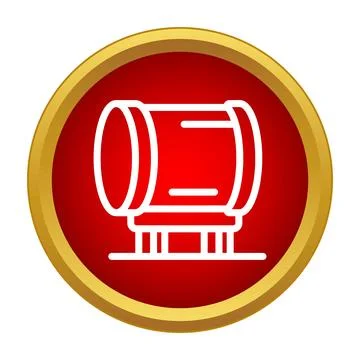 Barrel icon representing wine alcohol storage production Stock Illustration