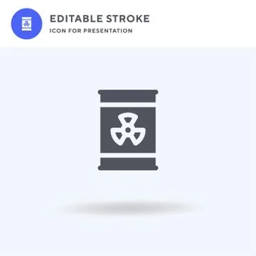 Barrel icon vector, filled flat sign, solid pictogram isolated on white, logo Illustrazione stock