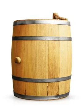 Barrel isolated on white Stock Photos