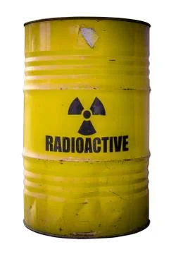 Barrel of nuclear waste Stock Photos