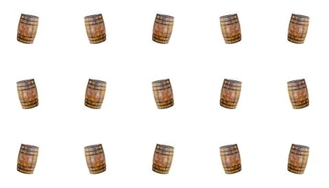 Barrel oak slant pattern on an isolated background winemaking design Stock Photos