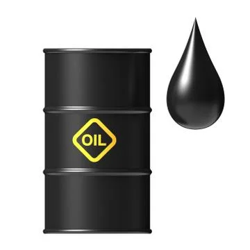 A barrel of oil. 3d render of a barrel on a white background Stock Illustration