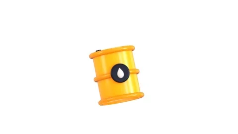 Barrel of oil drum container icon animation 3d render Stock-Footage 314735261