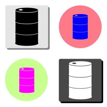 Barrel oil. flat vector icon Stock Illustration