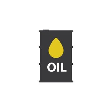 Barrel Oil Icon Design Vector Template – Crude Oil Symbol for Energy Stock-Illustration