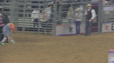 Barrel-racing Event at a Rodeo Video stock 48216869