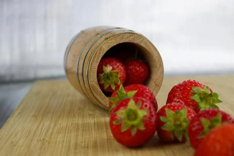 Barrel red strawberry Stock Photos